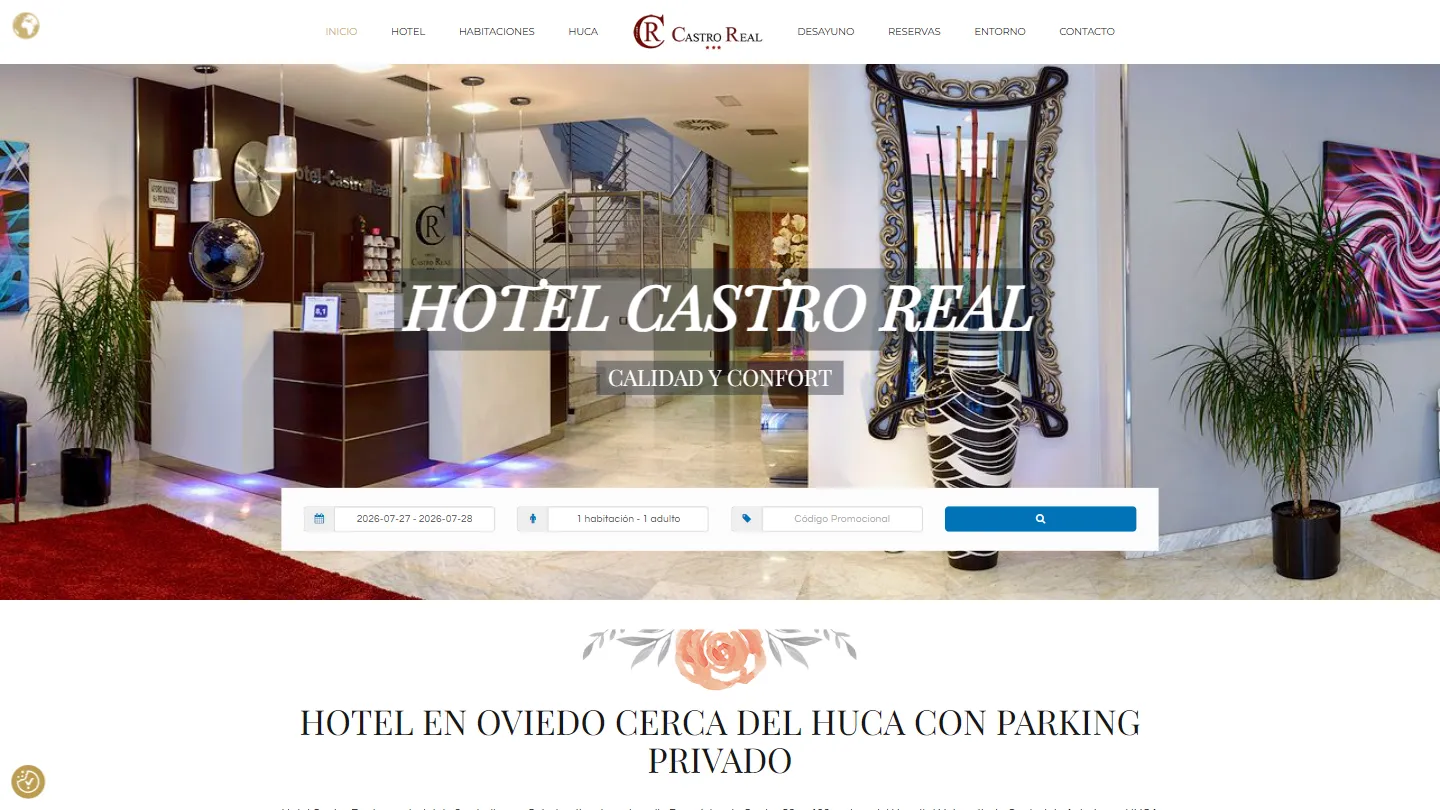 Diseño web para Hotel Castro Real Diseño web para Hotel Castro Real en Oviedo