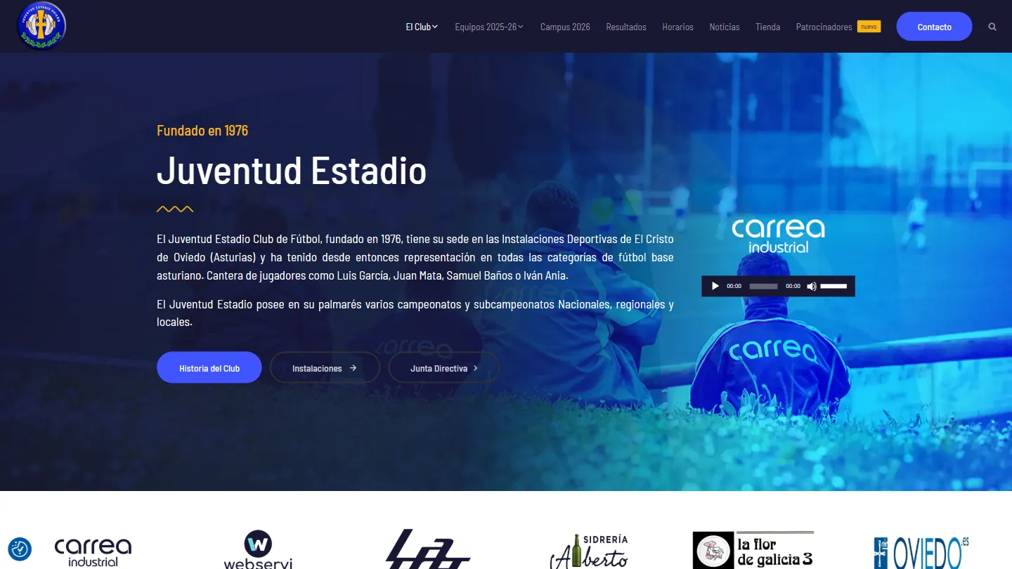 Diseño web para Juventud estadio Diseño web para club deportivo Juventud estadio