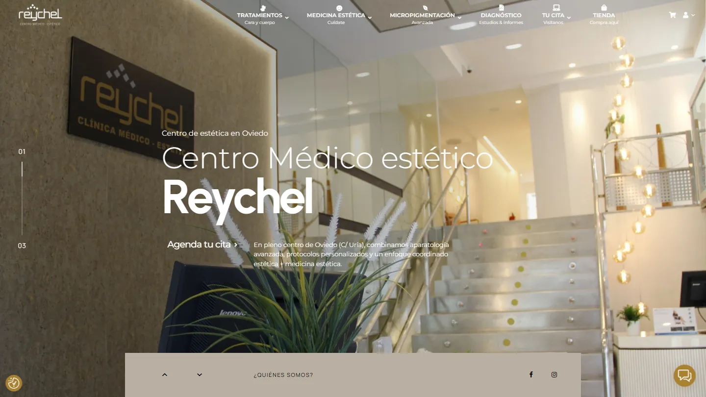 Diseño web para Reychel Diseño web para Clínica estética Reychel